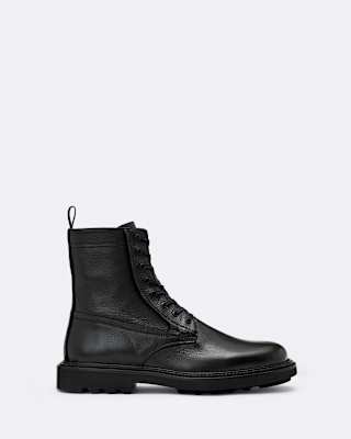 AllSaints Niles Leather Military Boots