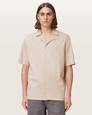 AllSaints Hudson Relaxed Fit Ramskull Shirt