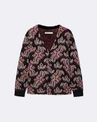AllSaints Galactic Jacquard-Knit Alpaca-Blend Cardigan