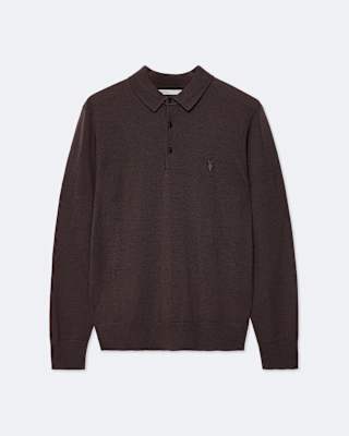 Mode Merino Wool Long-Sleeve Polo Jumper