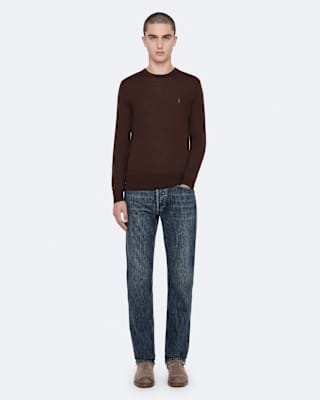 AllSaints Aspen Waffle Crew Neck Sweater