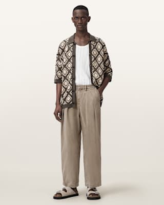 AllSaints Becco Tapered Leg Pleated Pants