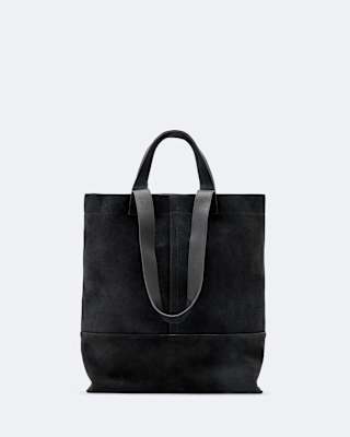 Suede tote bag