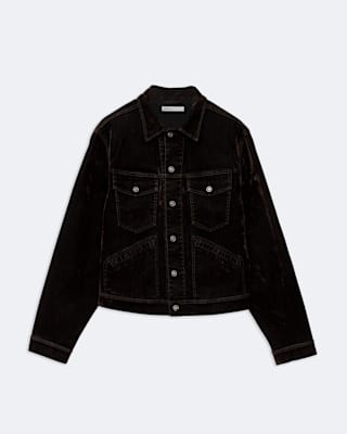 AllSaints Flocked Denim Trucker Jacket