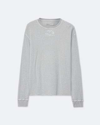 Raphy Waffle-Knit Long-Sleeve Graphic T-Shirt