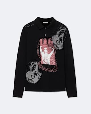 AllSaints Dreams Long-Sleeve Polo Shirt