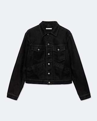 AllSaints Flocked Denim Trucker Jacket