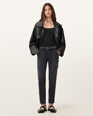 AllSaints Duran Skinny Denim Cargo Jeans