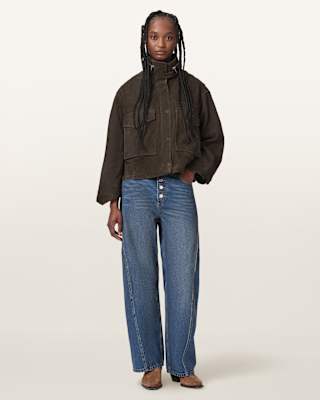 AllSaints Carter Barrel Leg Denim Jeans