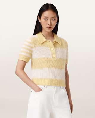 AllSaints Clem Wool Blend Polo
