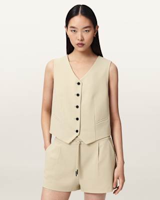 AllSaints Aleida Lightweight Tri Waistcoat