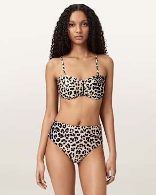 Talaria High Rise Animal Print Bikini Bottoms