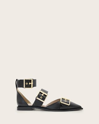 AllSaints Sutton Leather Pointed Toe Shoes