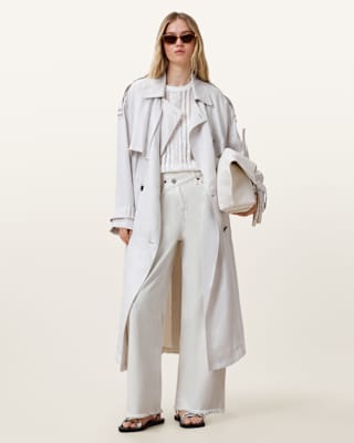 AllSaints Aki Crossover Wide Leg Denim Jeans