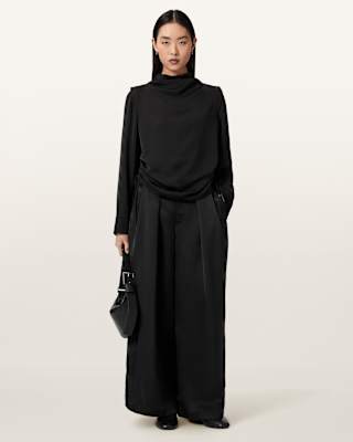 AllSaints Lola Cocoon Legged Pleated Pants