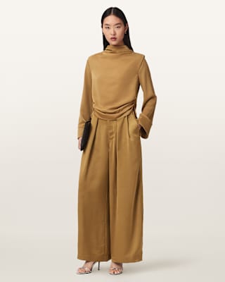 AllSaints Lola Cocoon Legged Pleated Pants