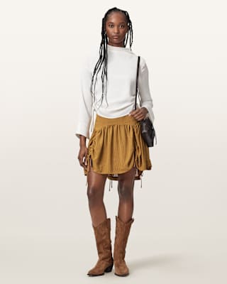 AllSaints Aria Check Mini Skirt