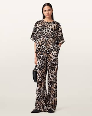 AllSaints Charli Linen Blend Pants