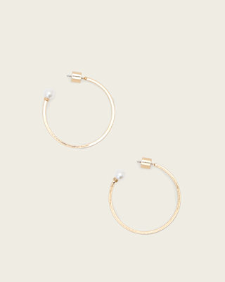 AllSaints Hazel Pearl Hoop Earrings