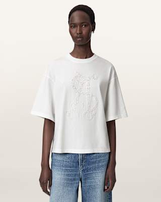 AllSaints Reflex Amelie Embellished T-Shirt