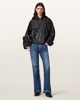AllSaints Fable Mid Rise Bootcut Denim Jeans