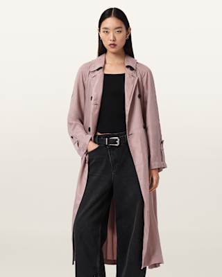 AllSaints Lizie Double Breasted Trench Coat