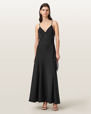 AllSaints Irina Maxi Slip Dress