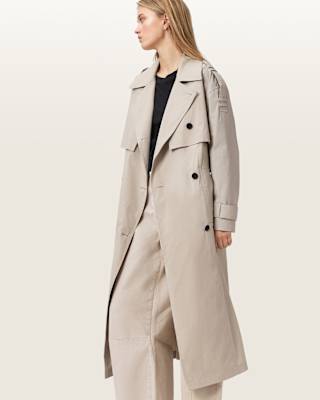 AllSaints Linnie Lib Relaxed Trench Coat