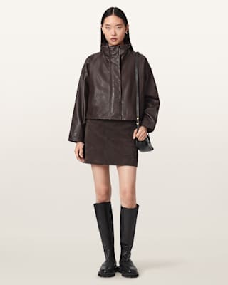 AllSaints Renai Suede Mini Skirt