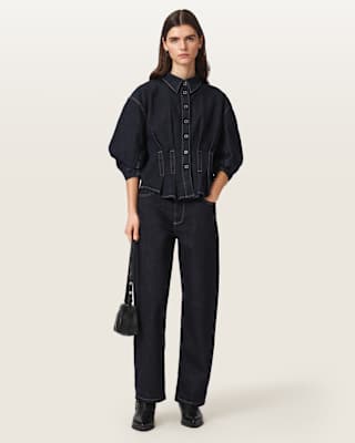 AllSaints Sadie Barrel Leg Denim Jeans