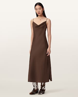AllSaints Hadley Slim Fit Midi Dress