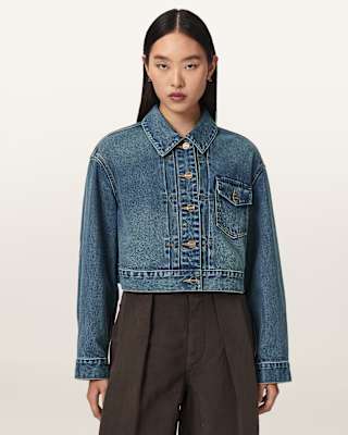 AllSaints Blink Cropped Denim Jacket