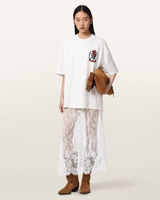 AllSaints Arran Lace Ankle Length Skirt