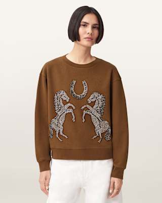 AllSaints Luck Embellished Pippa Sweatshirt
