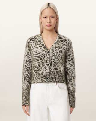 AllSaints Wick Amur Jacquard Cardigan