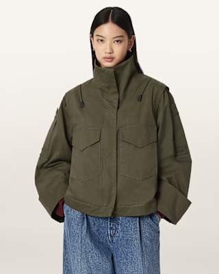 AllSaints Leighton Cotton Utility Jacket