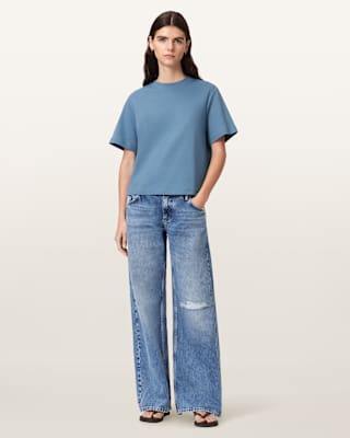 AllSaints Tia Wide Leg Denim Jeans