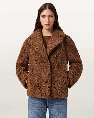 AllSaints Eddie Faux Teddy Jacket