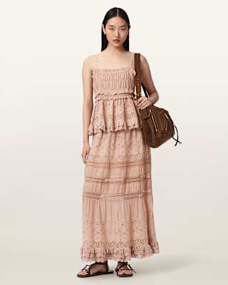 AllSaints Camille Embroidered Lace Top