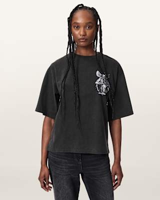 AllSaints Seraph Amelie Oversized Graphic T-Shirt