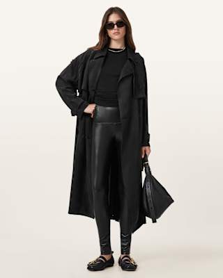 AllSaints Cora High-Rise Faux Leggings