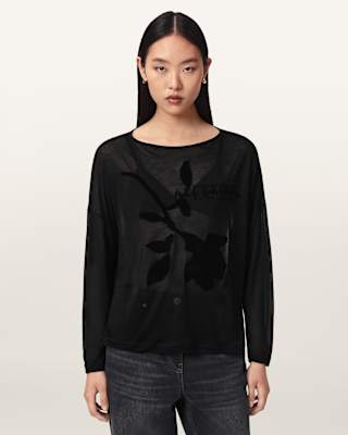 AllSaints Athea Rita Sheer T-Shirt