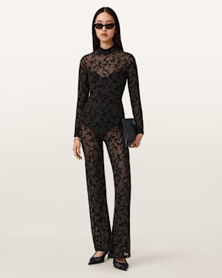 AllSaints Rylee Flock Lace Catsuit