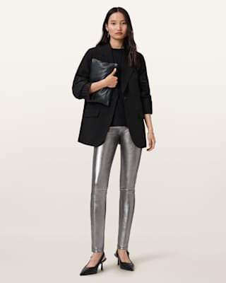 Cora High-Rise Leather Leggings