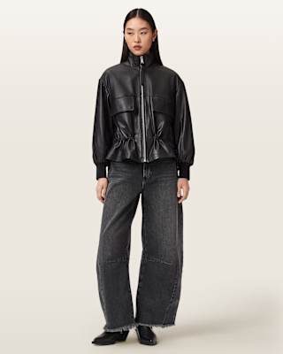 AllSaints Payton Barrel Leg Denim Jeans