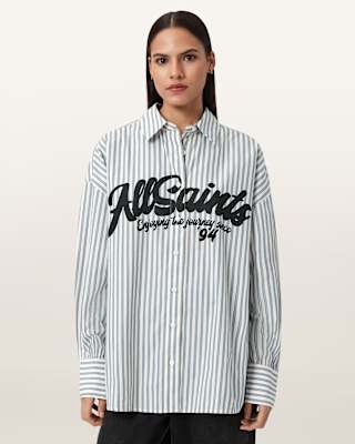 AllSaints Adrianne Relaxed Striped Shirt