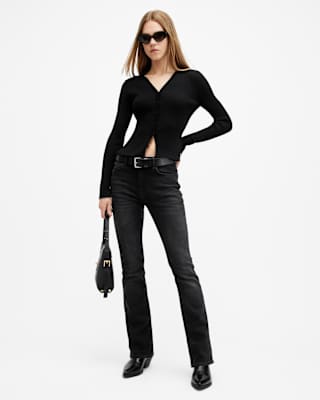 AllSaints Haldan Slim Bootcut Stretch Denim Jeans