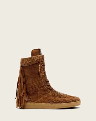 AllSaints Louise Suede Fringe Sneakers