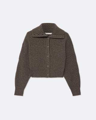 AllSaints Caron Cropped Merino Wool Cardigan