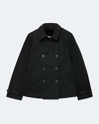 AllSaints Tilda Double-Breasted Cotton Peacoat